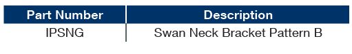 swan neck bracket pattern b table